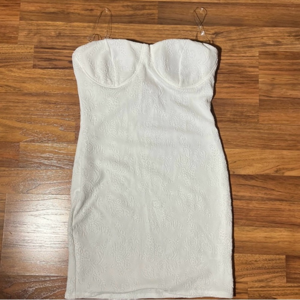 Floral White Mini Dress Floral Prom Bodycon Club Dress Milkmaid Sun Dress